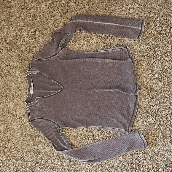 Project Social T Tops - Project Social T long sleeve gray T shirt, size L